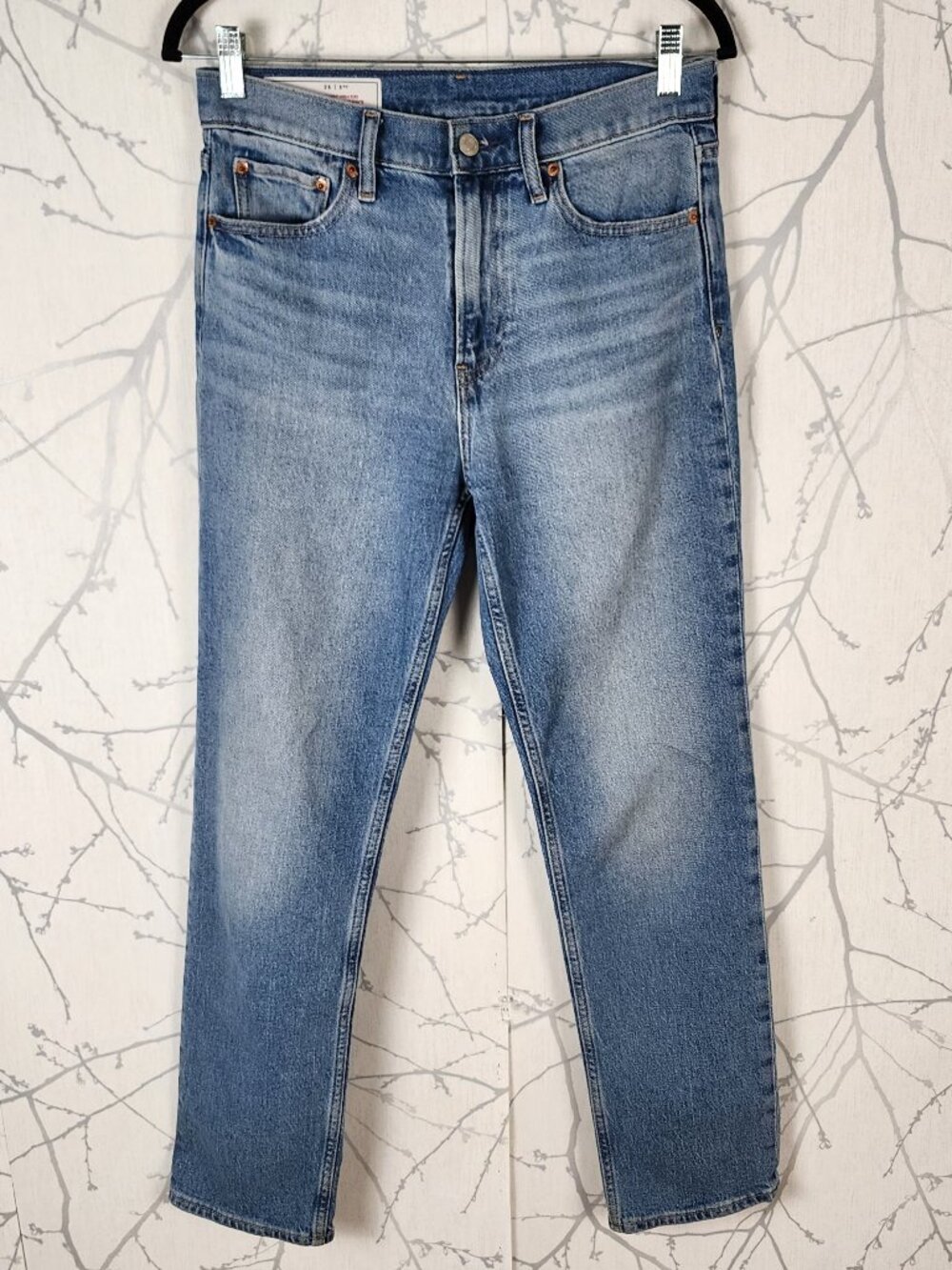 GAP Light Wash Stretch Denim 90's High Rise Straight Leg Jeans